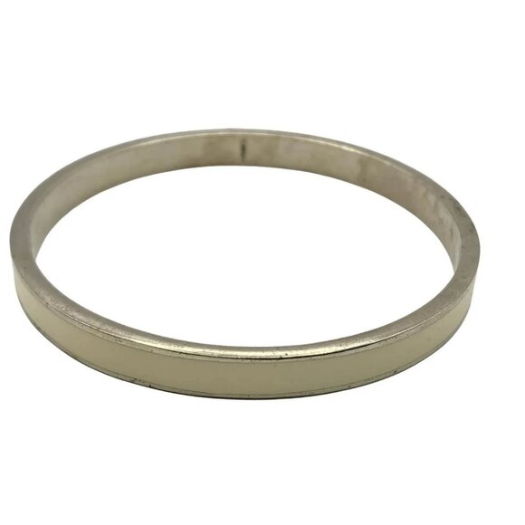 Auth COACH - Silver Cream Hardware Bangle - Picture 4 of 4